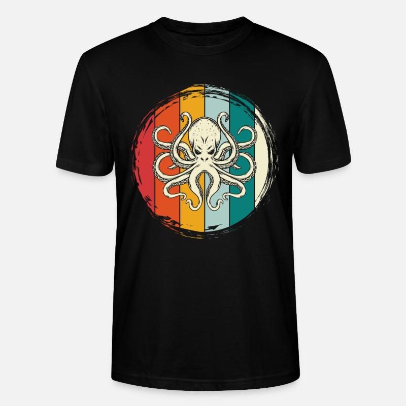 Pieuvre pirate pieuvre - T-shirt bio CRAFTER Stanley Stella Unisexe - noir
