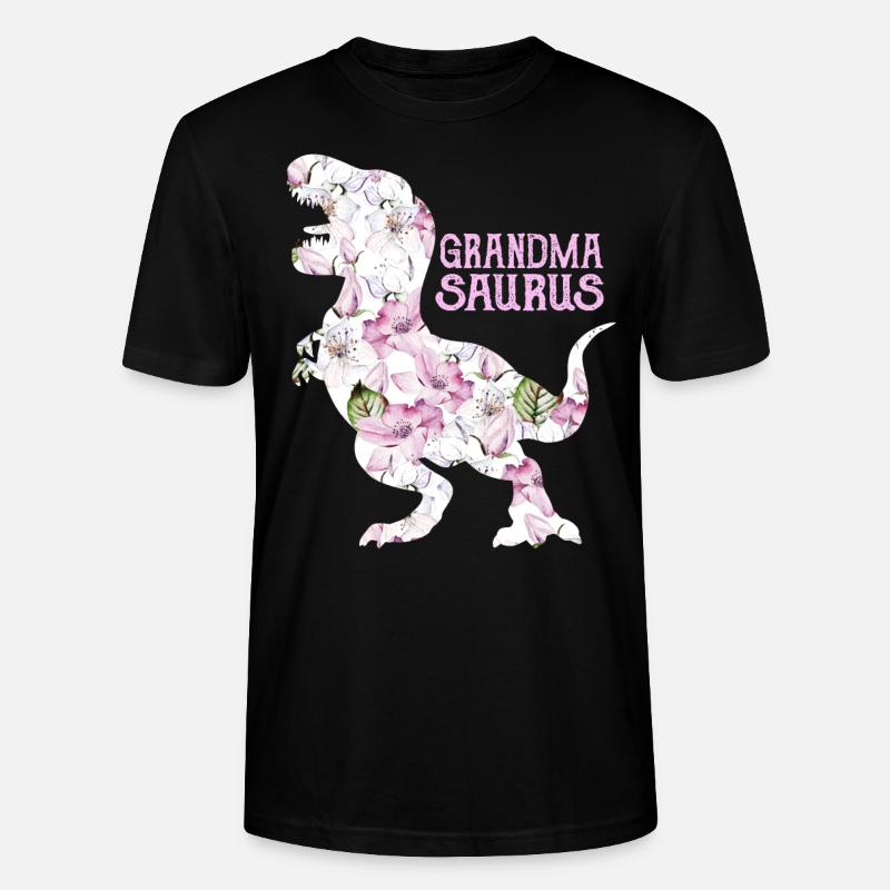Oma Saurus - Stanley/Stella Unisex Bio-T-Shirt CRAFTER - Schwarz