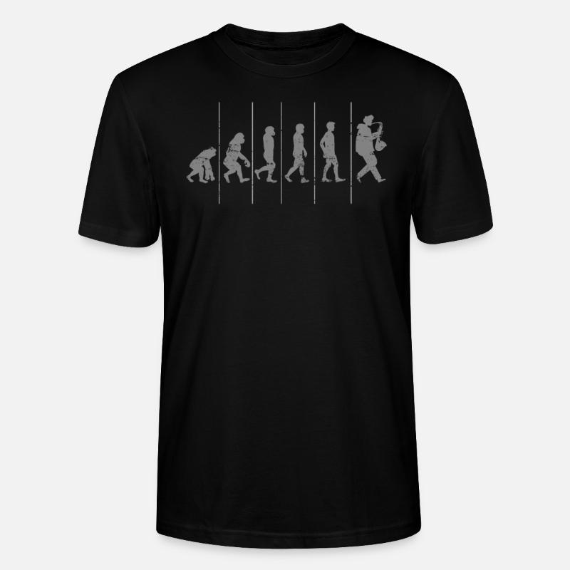Saxophone Evolution - Stanley/Stella CRAFTER Unisex Organic T-Shirt - black