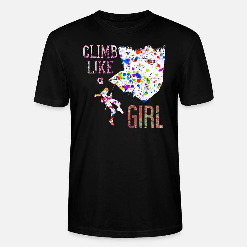 Klettern Mädchen Geschenk - Stanley/Stella Unisex Bio-T-Shirt CRAFTER - Schwarz