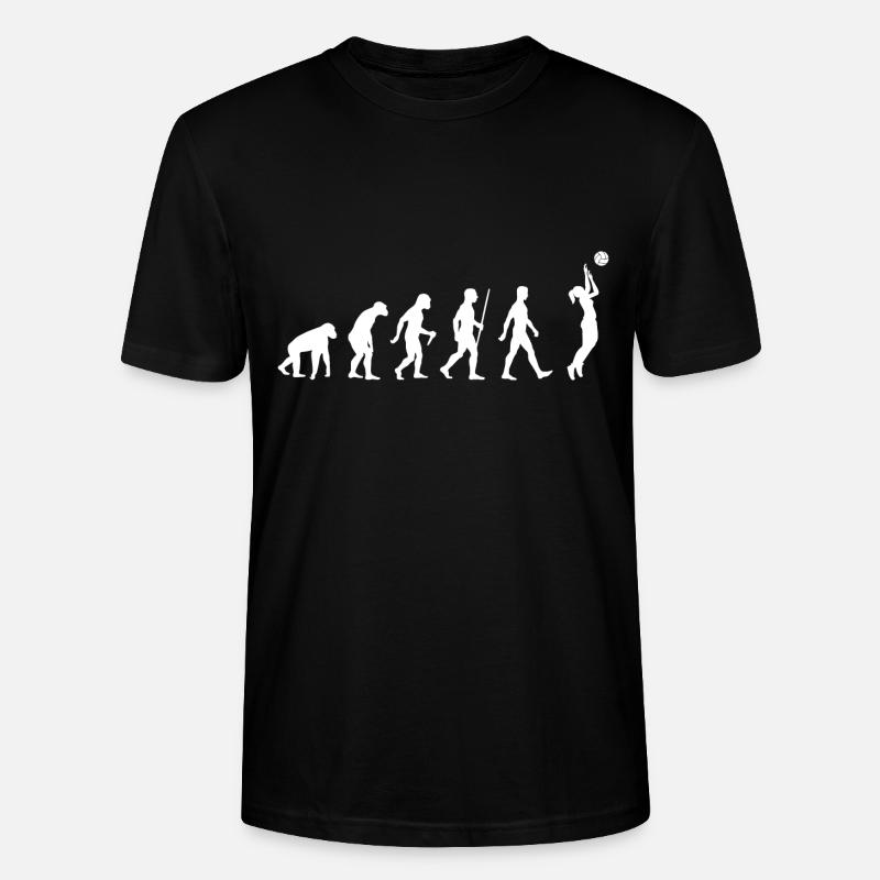 Volleyball evolution - Stanley/Stella CRAFTER Unisex Organic T-Shirt - black