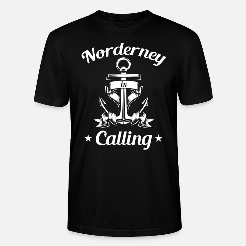 Norderney is calling - Stanley/Stella Unisex Bio-T-Shirt CRAFTER - Schwarz