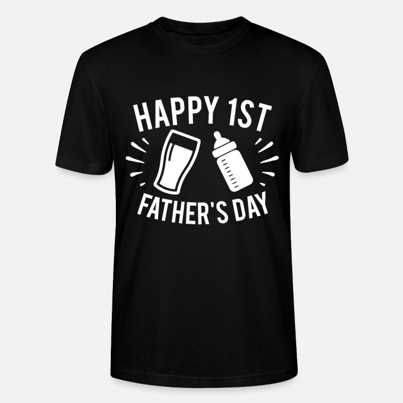 Erster Vatertag Geschenk Geschenkidee - Stanley/Stella Unisex Bio-T-Shirt CRAFTER - Schwarz