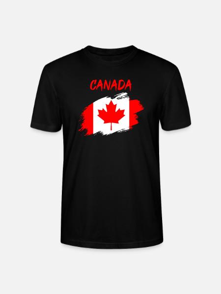Canada Canadian flag flag - Stanley/Stella CRAFTER Unisex Organic T-Shirt - black