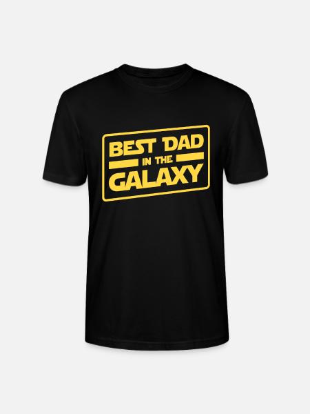 MEILLEUR PAPA DANS LE CADEAU PAPA DE GALAXY REFROIDIT LE PÈRE - T-shirt bio CRAFTER Stanley Stella Unisexe - noir