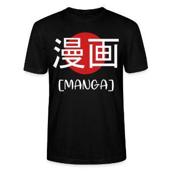 manga - Stanley/Stella Unisex Bio-T-Shirt CRAFTER - Schwarz - Vorne - Alina (178cm) & Michal (187cm)
