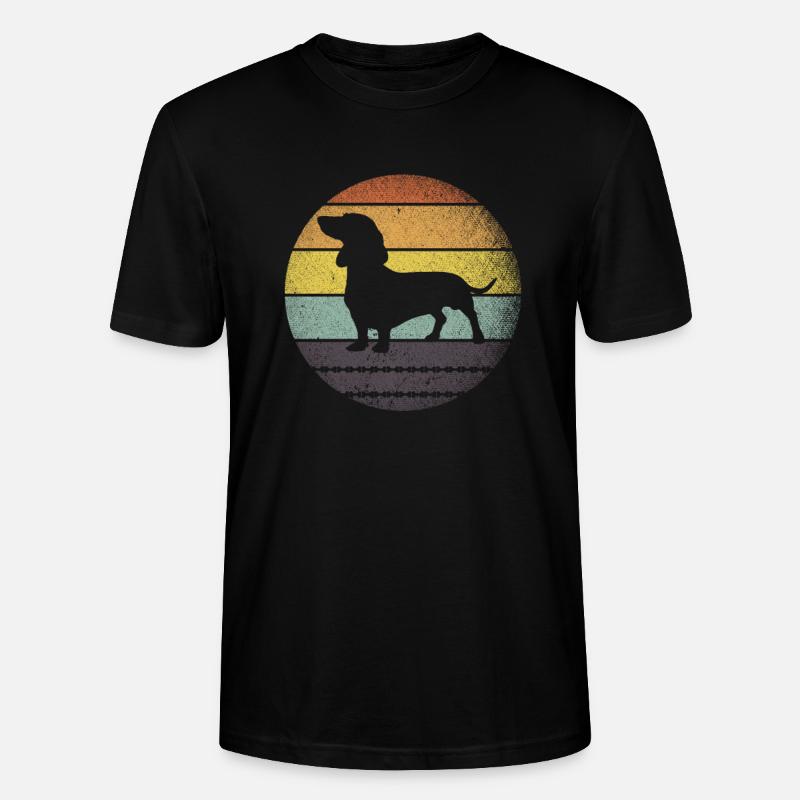 Teckel rétro - T-shirt bio CRAFTER Stanley Stella Unisexe - noir
