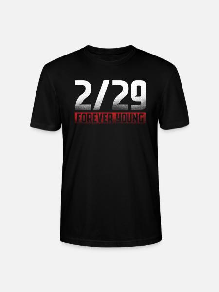 2 29 Forever Young 29. februar Gave - Stanley Stella CRAFTER unisex økologisk-T-shirt - sort