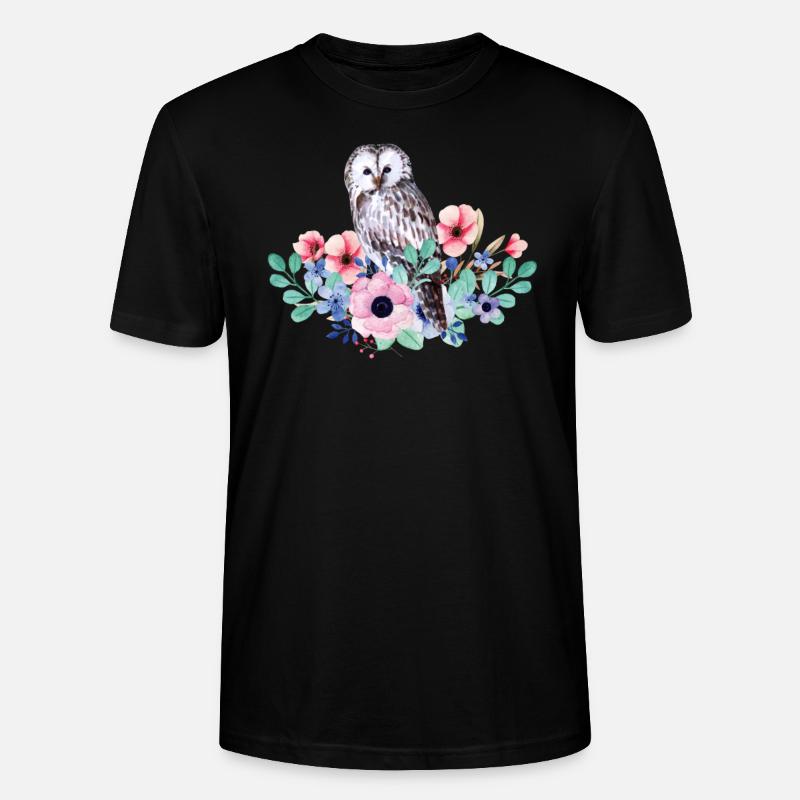 Vogel Eule - Stanley/Stella Unisex Bio-T-Shirt CRAFTER - Schwarz