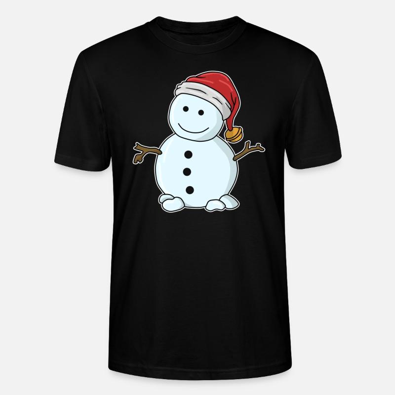 Schneemann ohne Nase - Stanley/Stella Unisex Bio-T-Shirt CRAFTER - Schwarz