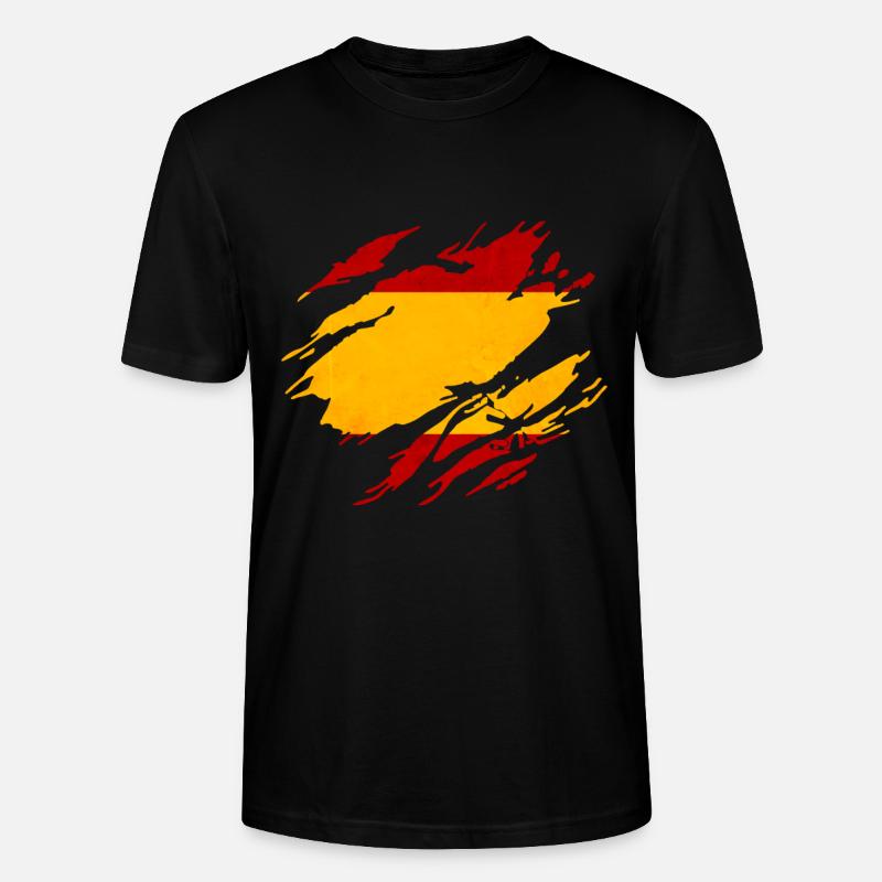 Spanien Flagge - Stanley/Stella Unisex Bio-T-Shirt CRAFTER - Schwarz
