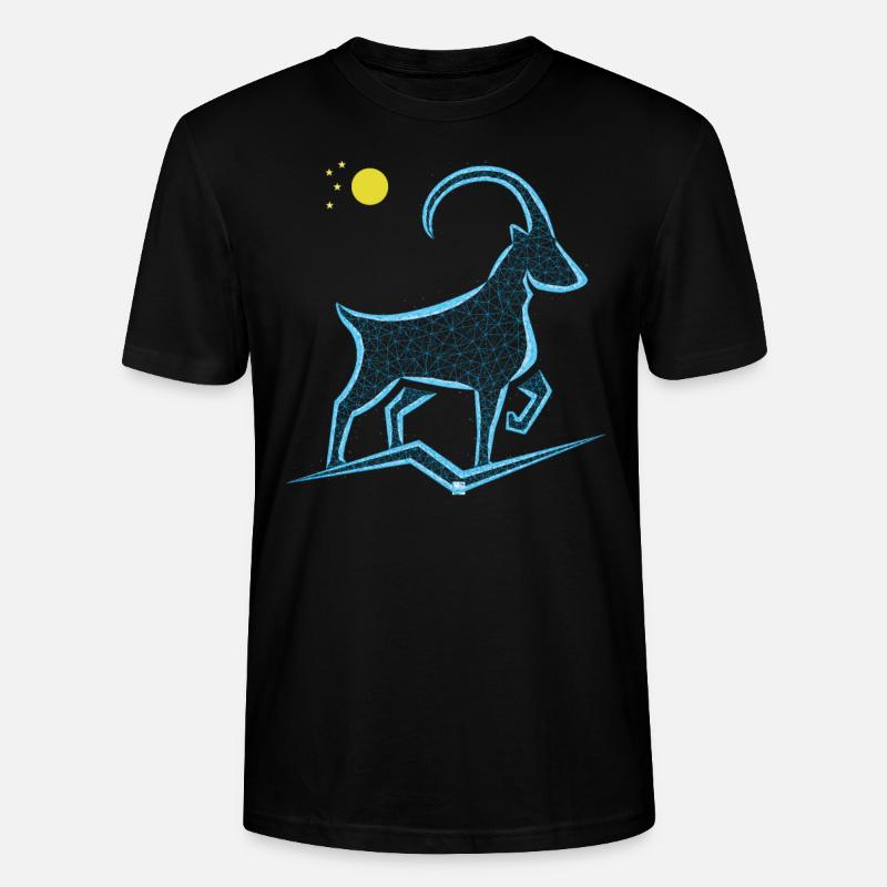 Bergziege Tier - Stanley/Stella Unisex Bio-T-Shirt CRAFTER - Schwarz