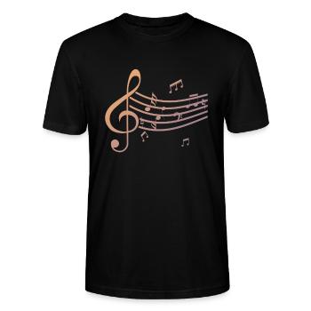 Clef instrument - Stanley/Stella CRAFTER Unisex Organic T-Shirt - black - Front - Alina (178cm) & Michal (187cm)