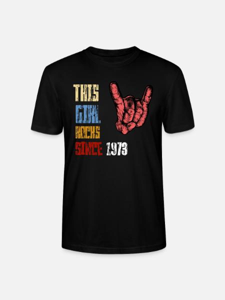 Rock seit 1973 / Frau / Geschenk - Stanley/Stella Unisex Bio-T-Shirt CRAFTER - Schwarz