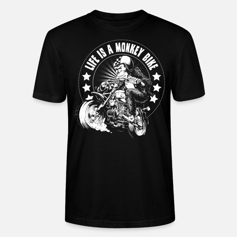 Monkey Bike - Stanley/Stella Unisex Bio-T-Shirt CRAFTER - Schwarz