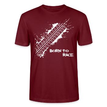Motocross - Stanley/Stella CRAFTER Unisex Organic T-Shirt - burgundy - Front - Alina (178cm) & Michal (187cm)