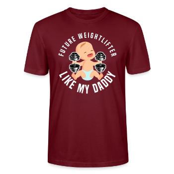 Soulever des poids - T-shirt bio CRAFTER Stanley Stella Unisexe - bordeaux - Devant - Alina (178cm) & Michal (187cm)