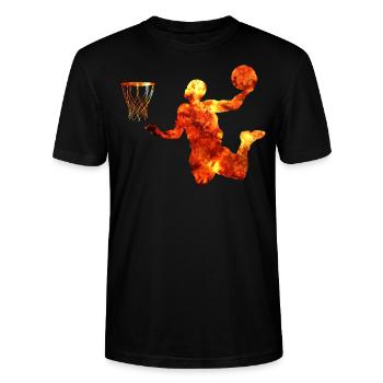 Joueur de basket-ball - T-shirt bio CRAFTER Stanley Stella Unisexe - noir - Devant - Alina (178cm) & Michal (187cm)