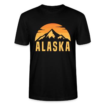Alaska - T-shirt bio CRAFTER Stanley Stella Unisexe - noir - Devant - Alina (178cm) & Michal (187cm)