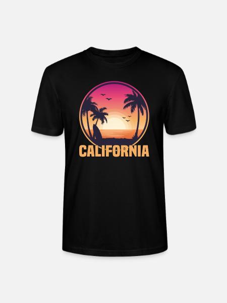 California - Stanley/Stella CRAFTER Unisex Organic T-Shirt - black