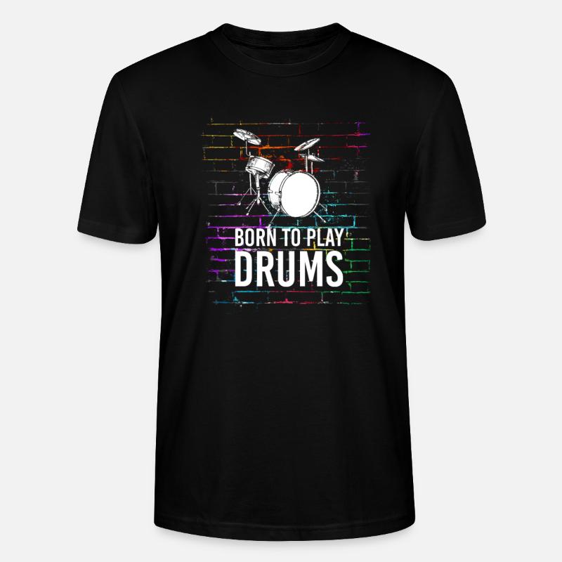 Baguettes de batterie - T-shirt bio CRAFTER Stanley Stella Unisexe - noir
