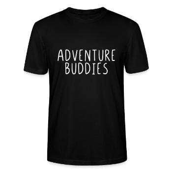 Adventure Buddies - Stanley/Stella Unisex Bio-T-Shirt CRAFTER - Schwarz - Vorne - Alina (178cm) & Michal (187cm)