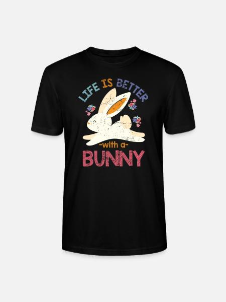 Bunny children rabbit - Stanley/Stella CRAFTER Unisex Organic T-Shirt - black