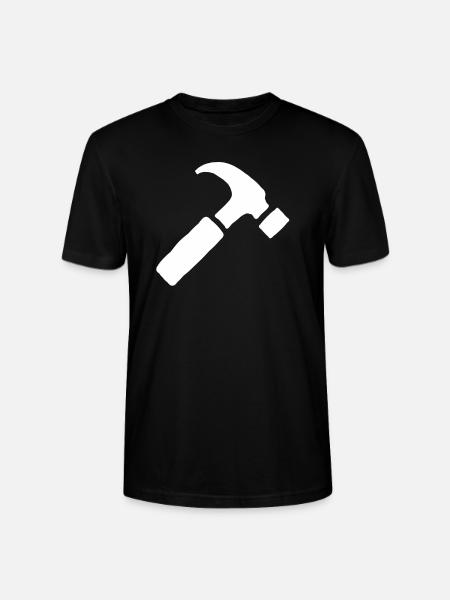 Hammer Werkzeug Handwerker Geschenk - Stanley/Stella CRAFTER Unisex Organic T-Shirt - black