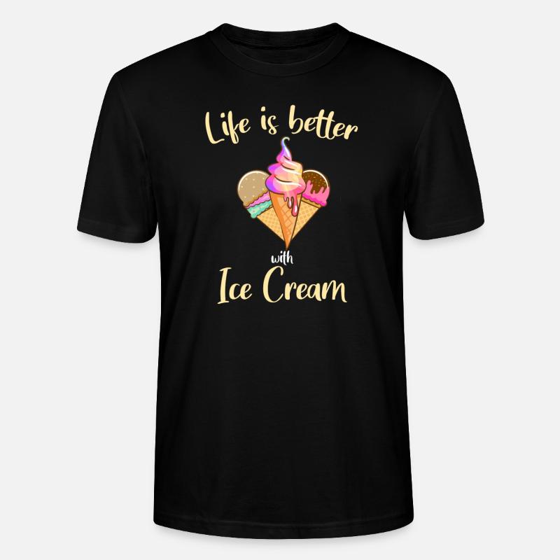 Eiscreme - Stanley/Stella Unisex Bio-T-Shirt CRAFTER - Schwarz