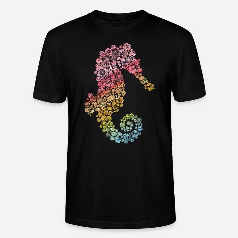 Seepferdchen - Stanley/Stella Unisex Bio-T-Shirt CRAFTER - Schwarz