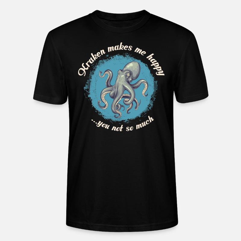 Krake - Stanley/Stella Unisex Bio-T-Shirt CRAFTER - Schwarz