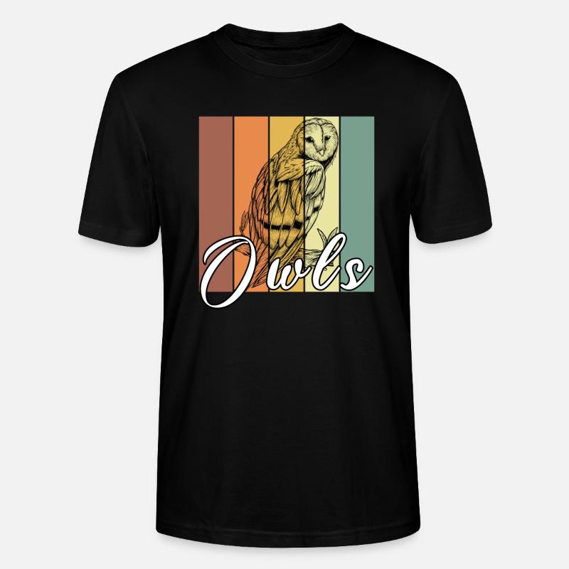 Eulen - Stanley/Stella Unisex Bio-T-Shirt CRAFTER - Schwarz