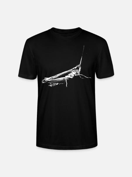 Grasshopper white / Grasshopper white / insects - Stanley/Stella CRAFTER Unisex Organic T-Shirt - black