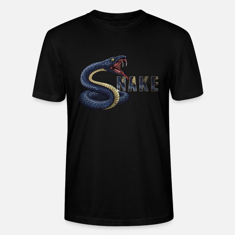 Schlange - Stanley/Stella Unisex Bio-T-Shirt CRAFTER - Schwarz