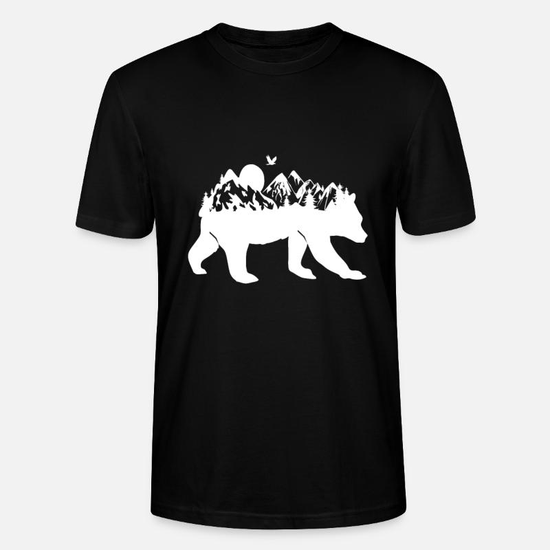 Bär - Stanley/Stella Unisex Bio-T-Shirt CRAFTER - Schwarz