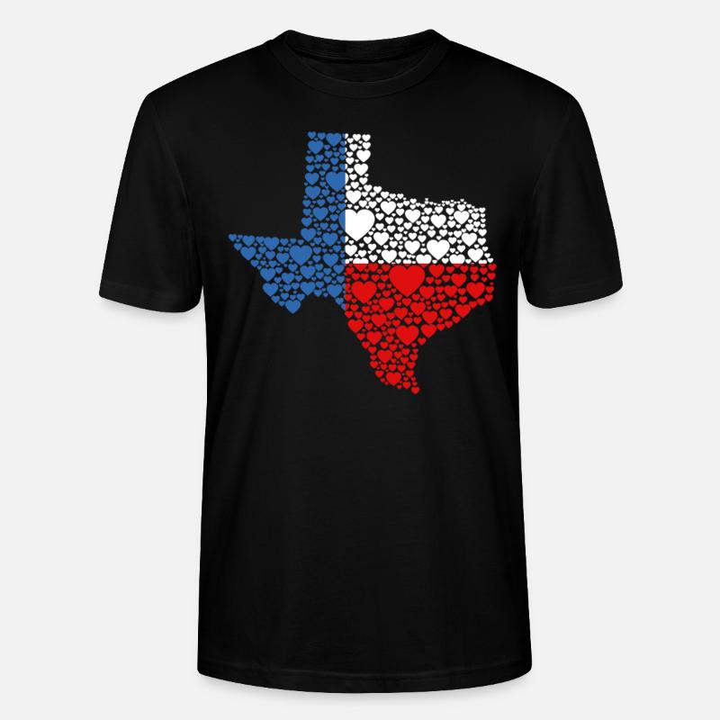 Texas Heart - T-shirt bio CRAFTER Stanley Stella Unisexe - noir