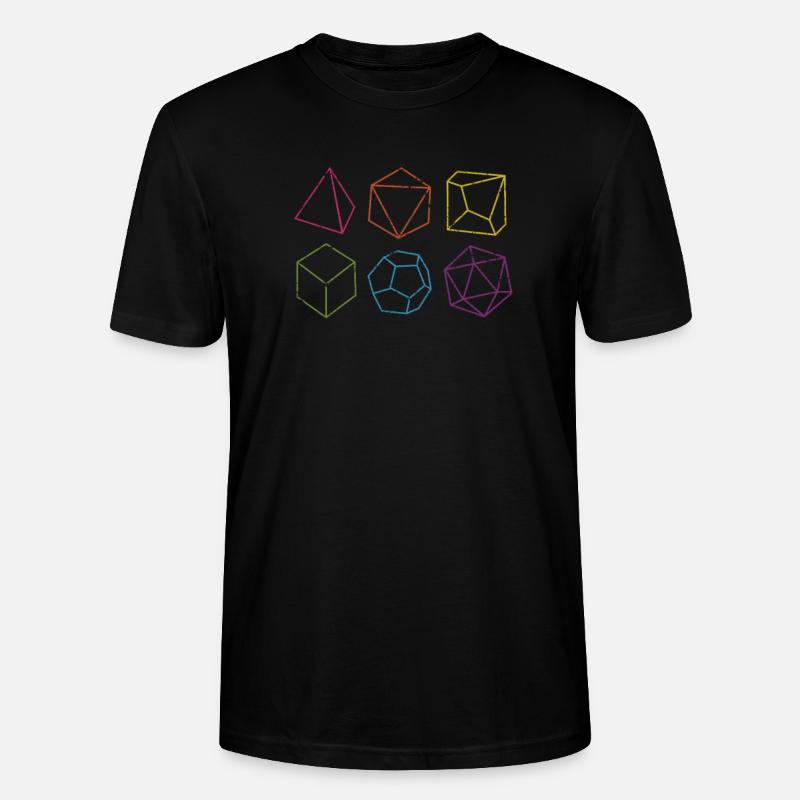 Dés de jeu de rôle RPG - T-shirt bio CRAFTER Stanley Stella Unisexe - noir