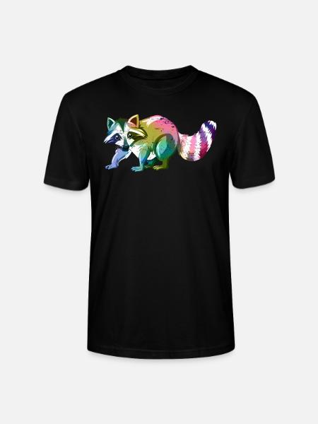 Waschbär Niedliches Tier - Stanley/Stella Unisex Bio-T-Shirt CRAFTER - Schwarz