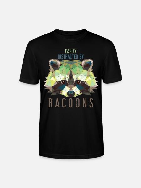 Raccoon animal - Stanley/Stella CRAFTER Unisex Organic T-Shirt - black