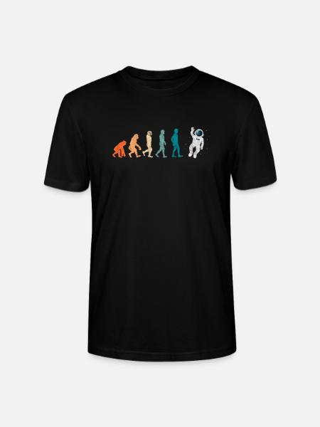 Astronaut Evolution Espace Espace Cadeau - T-shirt bio CRAFTER Stanley Stella Unisexe - noir