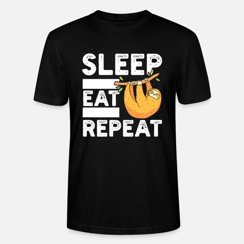 Faultiere - Stanley/Stella Unisex Bio-T-Shirt CRAFTER - Schwarz