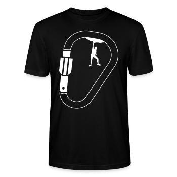 Klettern Bouldern Boulderer - Stanley/Stella Unisex Bio-T-Shirt CRAFTER - Schwarz - Vorne - Alina (178cm) & Michal (187cm)
