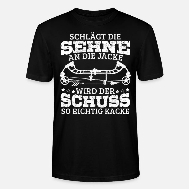 Bogenschießen Bogenschütze Bogen Compoundbogen - Stanley/Stella Unisex Bio-T-Shirt CRAFTER - Schwarz