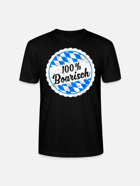 Bavaria Bavarian 100% Boarisch gift - Stanley/Stella CRAFTER Unisex Organic T-Shirt - black