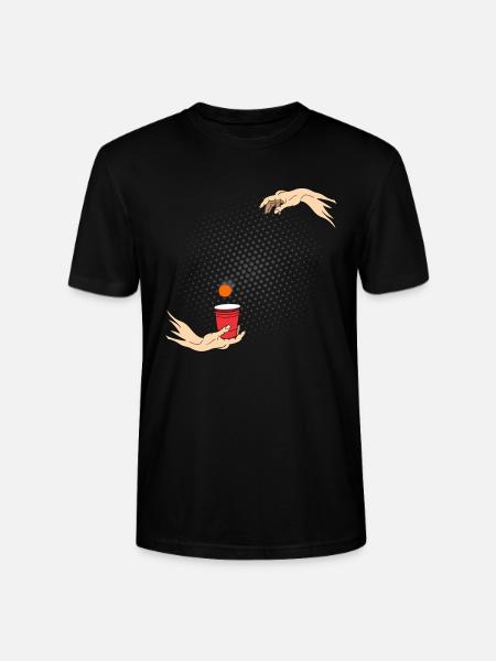 Michelangelo hands beerpong - Stanley/Stella CRAFTER Unisex Organic T-Shirt - black