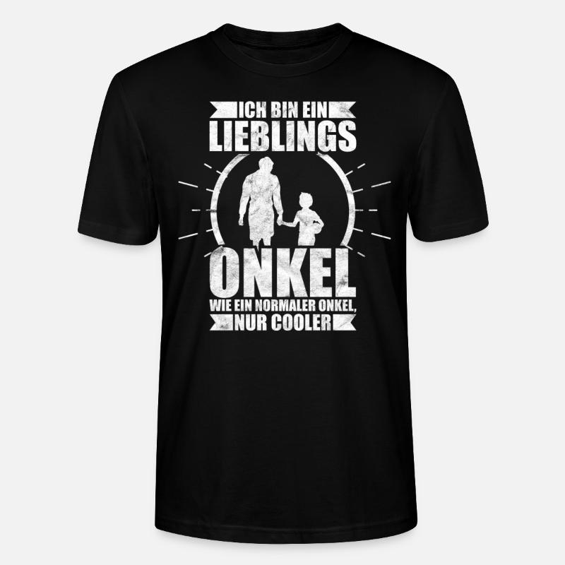 Onkel Nichte Neffe Geschenk - Stanley/Stella Unisex Bio-T-Shirt CRAFTER - Schwarz