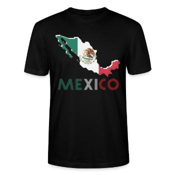 Mexiko - Stanley/Stella Unisex Bio-T-Shirt CRAFTER - Schwarz - Vorne - Alina (178cm) & Michal (187cm)