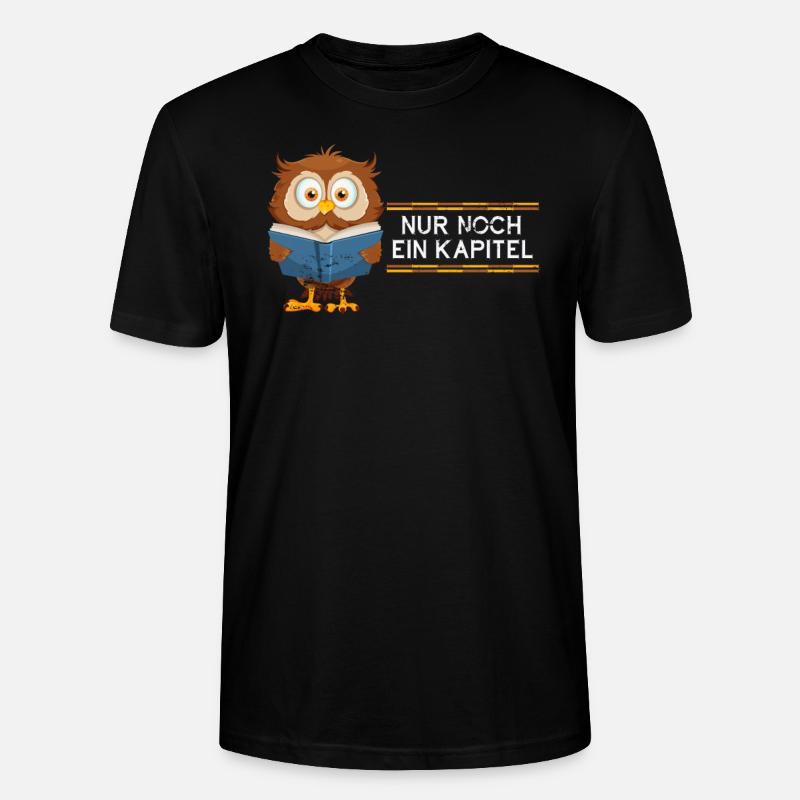 Eule Bücher - Stanley/Stella Unisex Bio-T-Shirt CRAFTER - Schwarz
