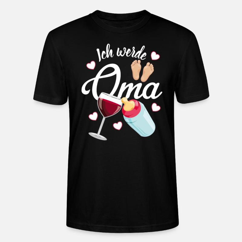 Werdende Oma Großmutter - Stanley/Stella Unisex Bio-T-Shirt CRAFTER - Schwarz