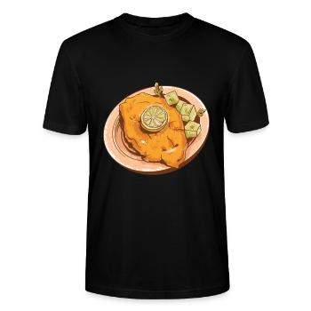 schnitzel - Stanley/Stella CRAFTER Unisex Organic T-Shirt - black - Front - Alina (178cm) & Michal (187cm)